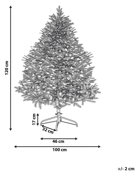 Karácsonyfa FARNHAM 120 cm Rózsaszín