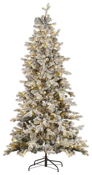 Karácsonyfa műhóval LED TATLOW 210 cm Zöld