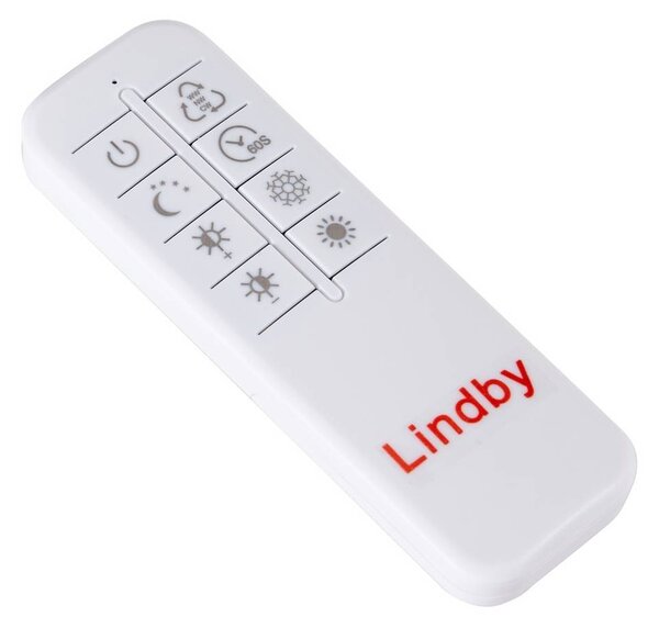 Lindby LED mennyezeti lámpa Velua, fehér/sötét fa, CCT, Ø 50 cm, dimmelhető, Sötét fa, Nappali / Étkező, Fa, Modern
