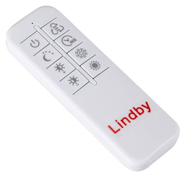 Lindby LED mennyezeti világítás Velua, fehér/világos fa, CCT, Ø 50 cm, dimmelhető, Világos fa, Nappali / Étkező, Fa, Modern