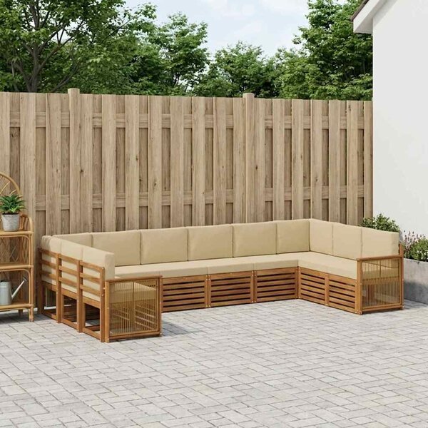 VidaXL Szegmentált kanapé szett párnával 7 pcs Természetes