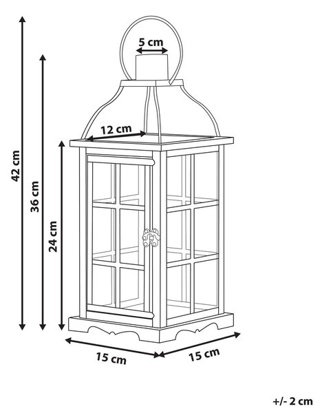 Lámpás CLARA Fém 42 cm Fekete