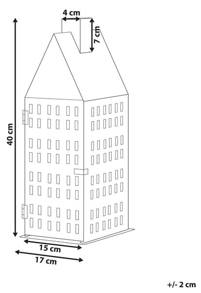 Lámpás DOLOK Fém 40 cm Fehér