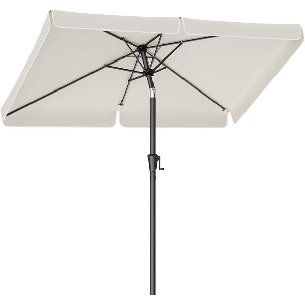 Kerti napernyő kézi hajtással, UPF 50+, 30°-os dőlés, fém váz, 300x200 cm, bézs