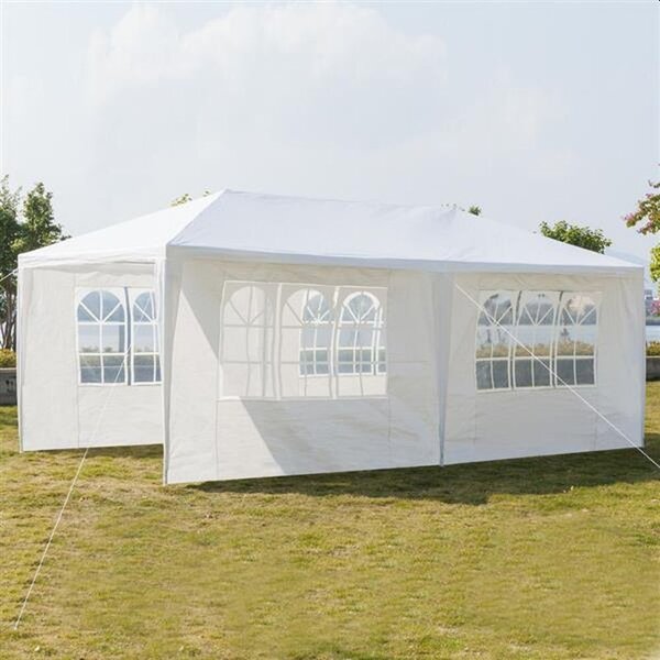 Kertészeti sátor 3x6 m, acél váz, vízálló pavilon, oldalsó ablakok