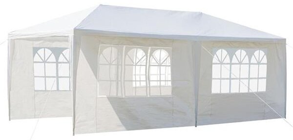 Kertészeti sátor 3x6 m, acél váz, vízálló pavilon, oldalsó ablakok