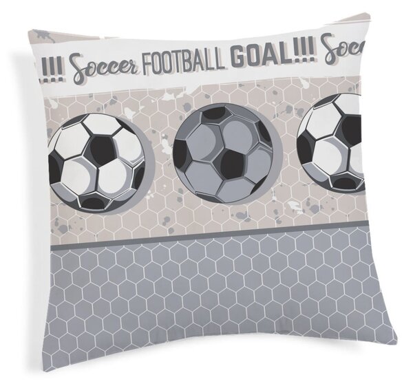 Párnahuzat futball szürke 40x40 cm MADE IN ITALY