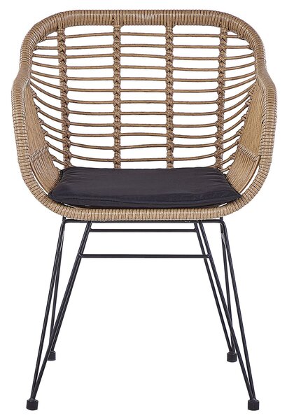 Bisztrószett párnákkal TROPEA II PE Rattan Természetes