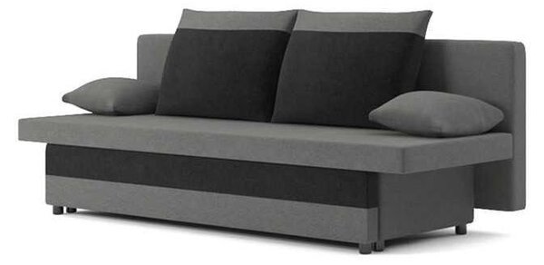 SONY kanapéágy, normál szövet, hab töltőanyag, szín - szürke / fekete