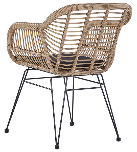 Bisztrószett párnákkal TROPEA II PE Rattan Természetes