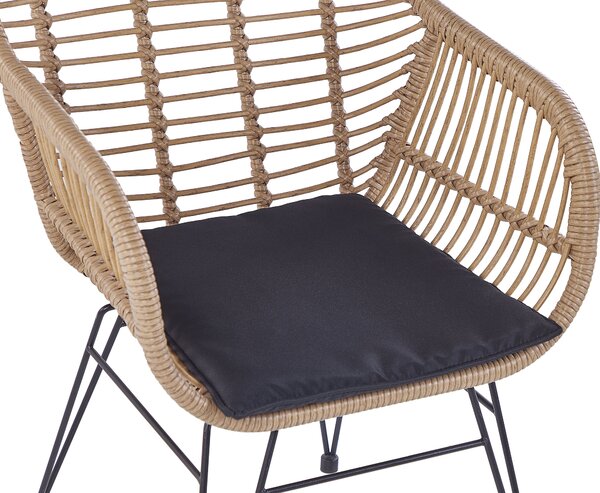 Bisztrószett párnákkal TROPEA II PE Rattan Természetes
