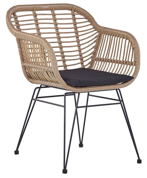 Bisztrószett párnákkal TROPEA II PE Rattan Természetes