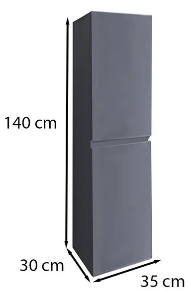 Leziter Cube függesztett oldal szekrény antracit szürke