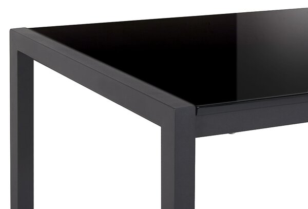 Kihúzható étkezőasztal GRANADA Fekete 120/160 cm 80 cm