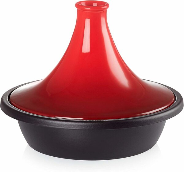 Le Creuset Öntöttvas Tajine Pároló Edény 31cm - Cseresznyevörös