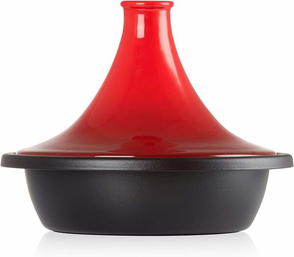 Le Creuset Öntöttvas Tajine Pároló Edény 31cm - Cseresznyevörös