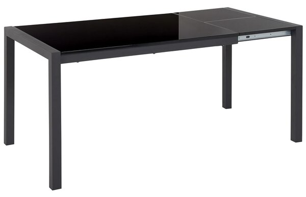 Kihúzható étkezőasztal GRANADA Fekete 120/160 cm 80 cm