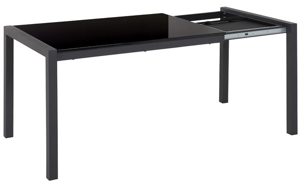 Kihúzható étkezőasztal GRANADA Fekete 120/160 cm 80 cm