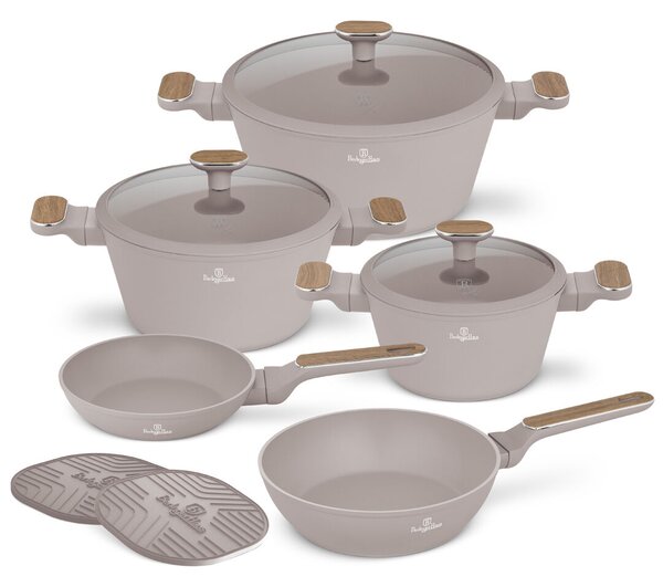 Berlinger Haus BH-8343 Taupe Nordic Collection 10 részes Edénykészlet, Matt taupe