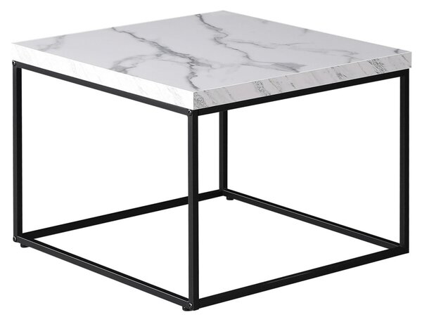 Dohányzóasztal 60 × 60 × 45 cm, MDF, márvány CT-V2006 WT