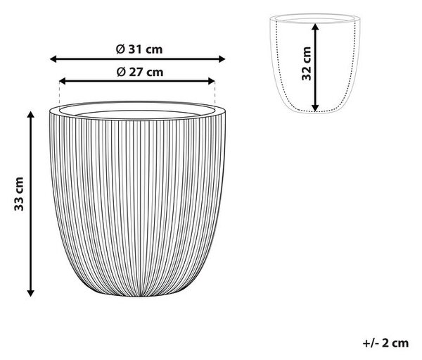 Virágcserép CHIOS 31 cm Bézs