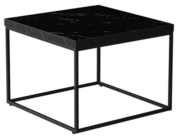 Dohányzóasztal 60 × 60 × 45 cm, MDF, márvány CT-V2006 BK