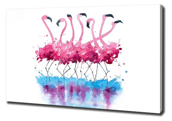 Vászonkép nyomtatás Flamingók