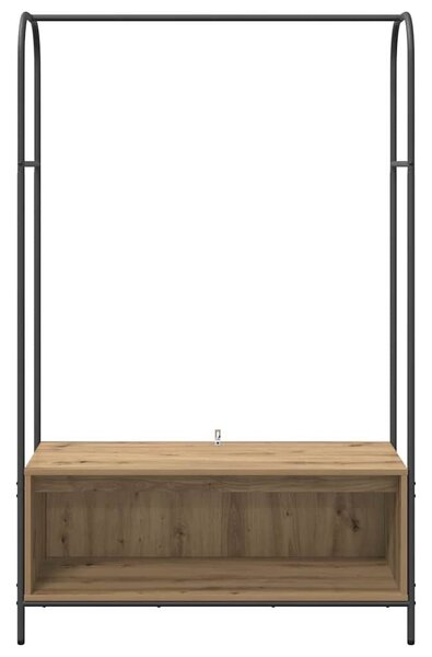 VidaXL Ruhafogó tárolóval Barna Tölgy 100 x 44 x 160 cm Faanyag