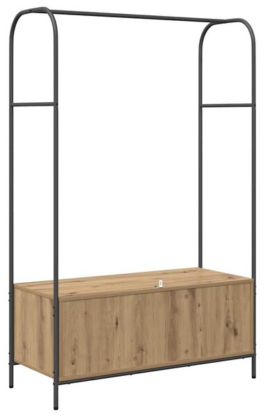 VidaXL Ruhafogó tárolóval Barna Tölgy 100 x 44 x 160 cm Faanyag