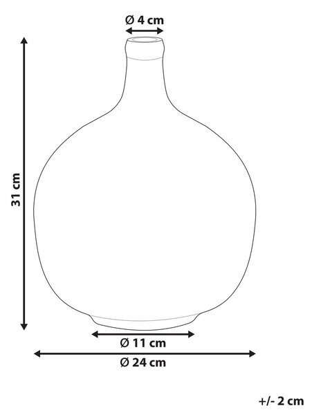 Dekor váza CHAPPATHI Üveg 31 cm Kék