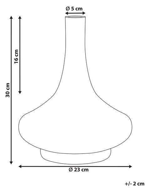 Dekor váza PANEER Üveg 30 cm Sárga