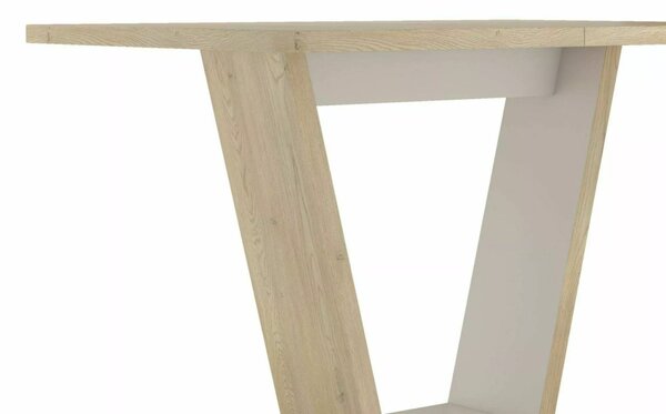 Nigel bővíthető étkezőasztal laminált lappal cremona tölgy + kasmír színben