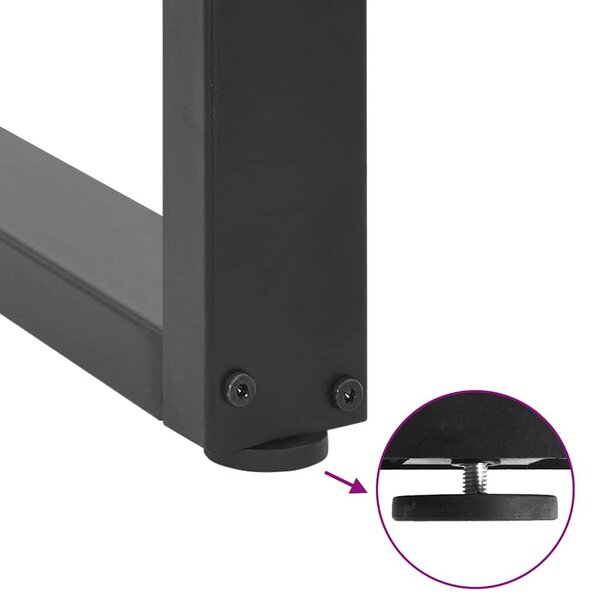 VidaXL Bárasztal Láb Szett - 2 db, Antracit Acél