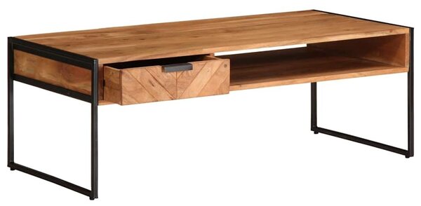 VidaXL tömör akácfa dohányzóasztal 110 x 55 x 40 cm