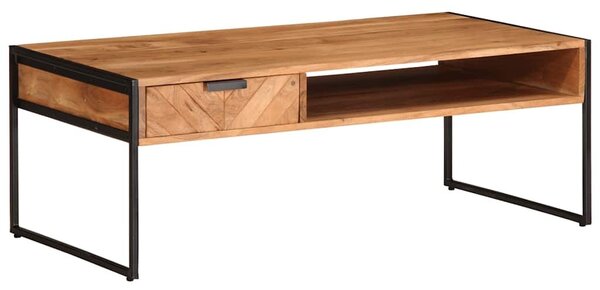 VidaXL tömör akácfa dohányzóasztal 110 x 55 x 40 cm