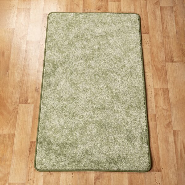Szegett szőnyeg 70x120 cm – Zöld egyszínű
