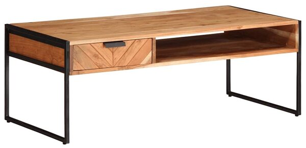 VidaXL tömör akácfa dohányzóasztal 110 x 55 x 40 cm