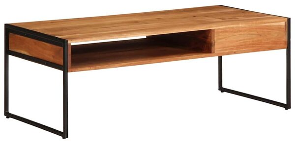 VidaXL tömör akácfa dohányzóasztal 110 x 55 x 40 cm