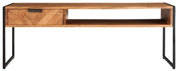 VidaXL tömör akácfa dohányzóasztal 110 x 55 x 40 cm