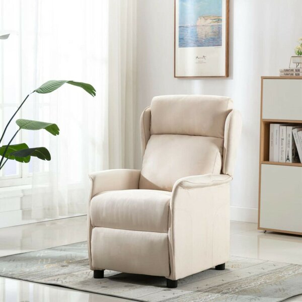 VidaXL Fotel ágy Krém 67.5 x 93.5 x 101.5 cm szövet