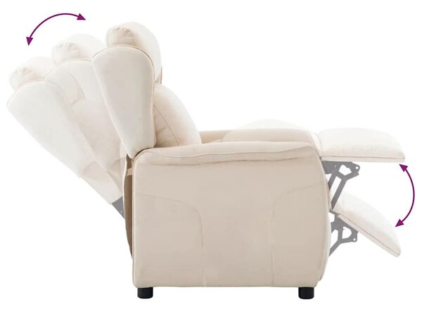 VidaXL Fotel ágy Krém 67.5 x 93.5 x 101.5 cm szövet