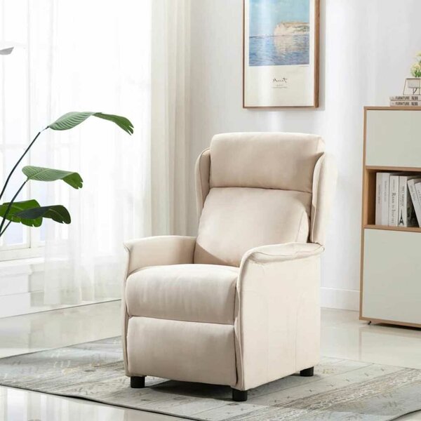 VidaXL Fotel ágy Krém 67.5 x 93.5 x 101.5 cm szövet