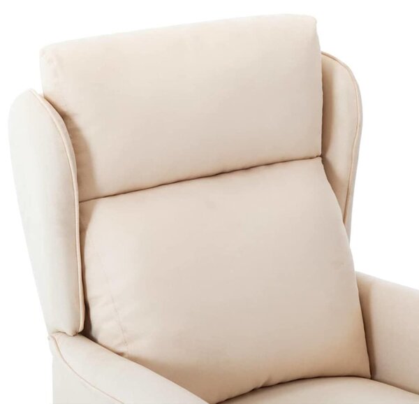 VidaXL Fotel ágy Krém 67.5 x 93.5 x 101.5 cm szövet
