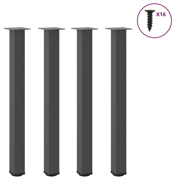 VidaXL Bárasztal Láb Szett - 4 db, Antracit Acél, 100-102cm