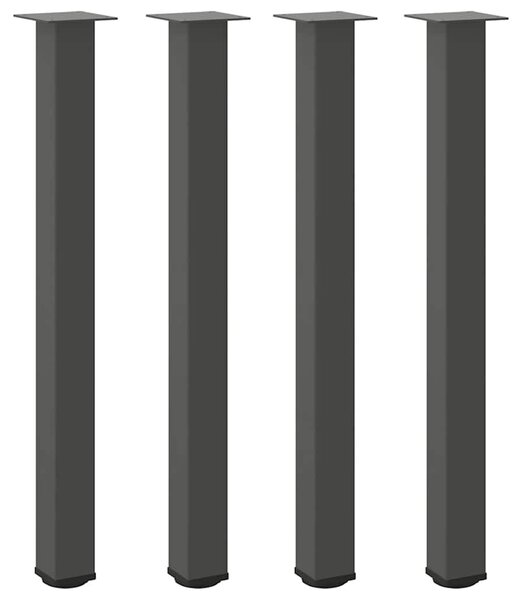 VidaXL Bárasztal Láb Szett - 4 db, Antracit Acél, 100-102cm