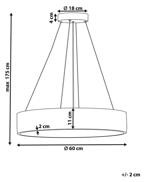 LED függőlámpa BALILI Fém Fehér