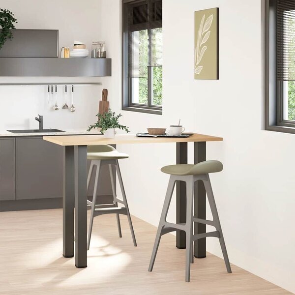 VidaXL Bárasztal Láb Szett - 4 db, Antracit Acél, 100-102cm