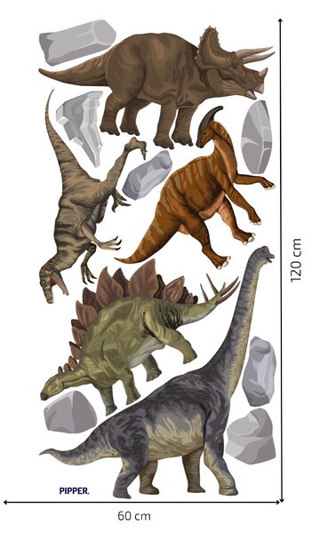 PIPPER. Textil falmatrica "Dinoszauruszokl"