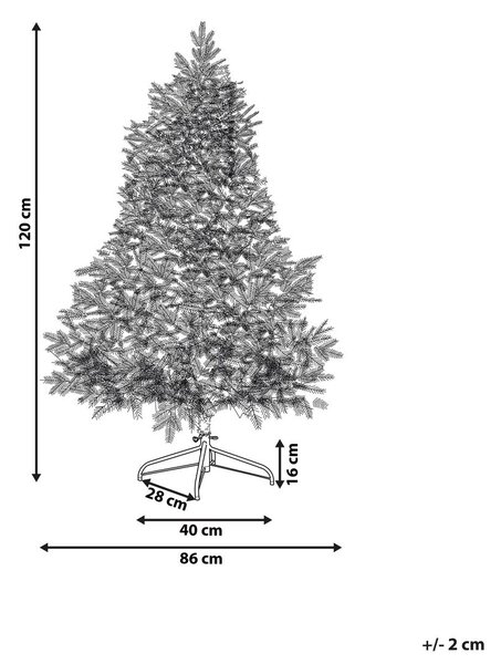 Előre megvilágított karácsonyfa LED TATLOW 120 cm Zöld