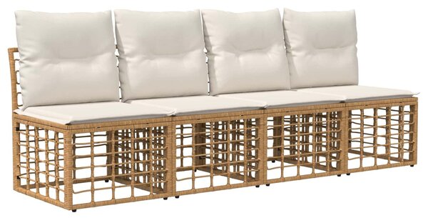 VidaXL Kültéri kanapé szett 12 pcs Természetes és Krémszínű Fehér